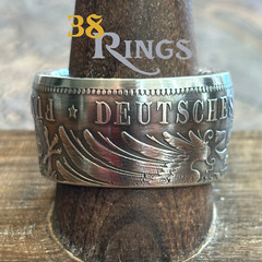 EXCLUSIVE 90% SILVER Prussian German 5 Mark COIN RING 1891-1908 SIZE 5-12 Unique