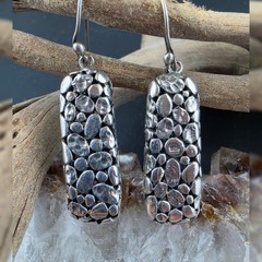 Sterling Silver solid artsy dangle earrings