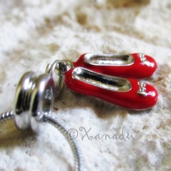 Ruby Red Slippers European Large Hole Pendant Necklace – Wizard Of Oz Theme Bead