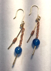 Handmade Agate Mixed Metal Artisan Jewelry Earrings 100% TO CHARITY