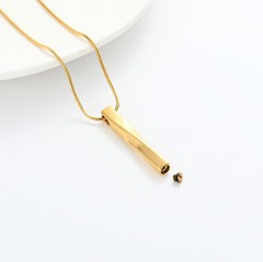 3D Vertical Bar Urn Necklace for Ashes Simple Bar Urn Pendant Memorial Necklace
