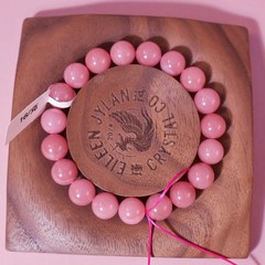 Guava Quartz Bracelet, Natural Pink Guava Quartz Beads, Heart Chakra