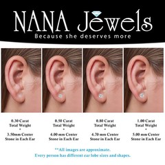 Rose Gold Plated Silver Stud Earrings With 1.50 CTTW Round Zirconia – 5.50 MM