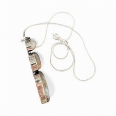 Handcrafted banded agate and freshwater pearl silver plated