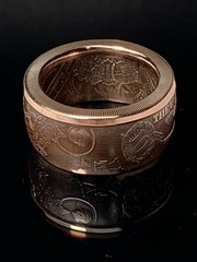 Coin Ring – $10 Dollar United States Note Copper Ring – Good Luck Ring