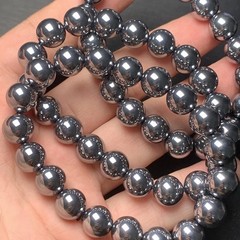 Handmade 8mm Hematite Beaded Bracelet for Protection & Style