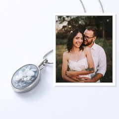 Lotus Flower Keepsake Circle Ashes Locket Urn Necklace for Ashes Ashes Necklace