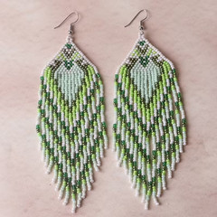 Handmade Beaded Dangle Colorful Glass Bead Earrings Bohemian Gift For WOMEN