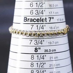 7.5” 7mm, vintage two tone Italy Sterling Silver 925 circle link Bracelet