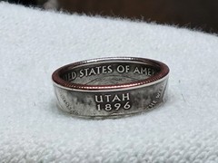 UTAH – Size 9 State Quarter Coin Ring