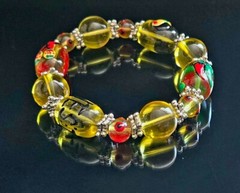 Mexican Jewelry Fiesta Bracelet Beaded Stretch Bracelets Lot of 4 pcs