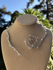 Handcrafted Spiral Wire Wrapped Aluminum Choker Necklace