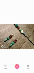 White elephant necklace & earrings crafted with ancient unique imported beads!!