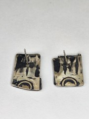 Sterling Silver, Copper Handmade Earrings