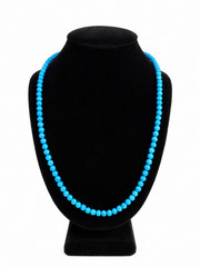 Handcrafted Sterling Silver & Turquoise Beaded Necklace (22″)