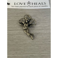 Love Heals White Bronze Cupid Charm Be Creative Jewelry Ojai CA LH11