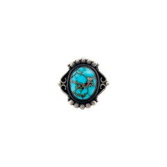 Calvin Martinez, Ring, Water web Kingman, Sterling Silver, Navajo, 8