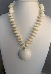 Handmade Pensacola Beach Shell Necklace Tropical Beach Resort Exotic Sterling