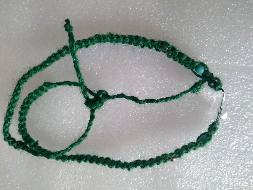 SURFER HEMP BRAID NECKLACE 24″ Adj Men Women Teen Boho Hippie USA Seller New