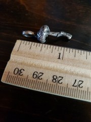 handmade silver mushroom pendant Or Charm No Markings. One Of A Kind! Unique