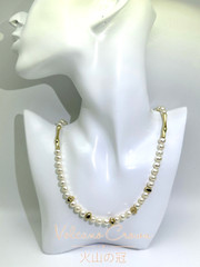6.5mm White freshwater pearl necklace