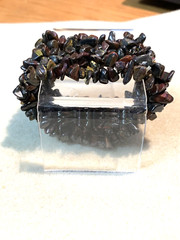 SALE*NEW ITEM- HANDCRAFTED MULTI-STRAND RED TIGER-EYE WOVEN CUFF BRACELET