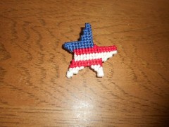 RED WHITE AND BLUE STAR PIN – NEW