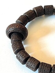 Sandalwood Mantra Barrel Bead Bracelet Women Men Jewelry