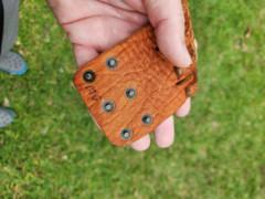 Shark fossil cuff bracelet genuine Buffalo Bison Leather to wrist size