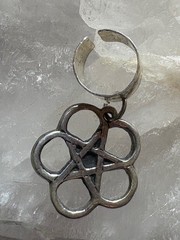 Ear Cuff with 5 Pointed Star 92.5 Pentagram Psychic power by JKL 615