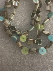 Abalone Shell Bead Necklace and Bracelet Set