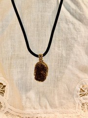Boho Earthy Amethyst Stone Pendant Necklace