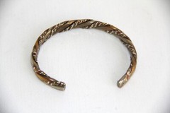 Sergio Lub Tri-Color/Metal Twisted Cuff Bracelet. 100% Hand Crafted in the USA