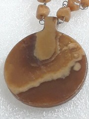 Beautiful brown stone necklace for repair. Gemstone beads. Just needs clasp.