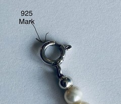 Dainty White Cream Freshwater Pearl Bracelet With 925 Sterling Silver Clasp 7.25