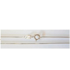 925 Sterling Silver 0.8 mm 16 inches (40 CM) Italy Box Chain Necklace New BX-85
