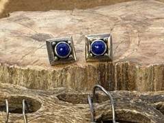 Vintage Lot of 3 pairs of Sterling Silver Blue Lapis Earrings–2926.25