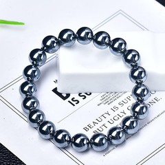 Handmade 8mm Hematite Beaded Bracelet for Protection & Style