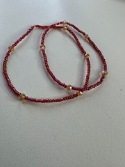 Handmade beaded anklet/Bracelet| Coloured beads |Three piece |Made in Africa