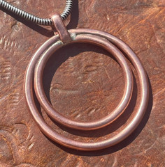 1 Pc Pure Copper Healing Pendant Circle Locket, Jewelry, Spiritual Kriya
