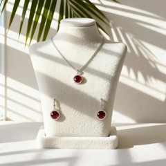 Handmade Red Stone Jewelry Set | Perfect Gift for Women | Stylish & Elegant