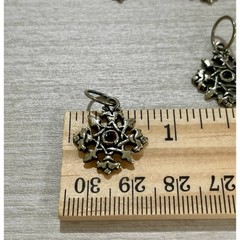 Love Heals Topaz NOVEMBER Birthstone Snowflake White Bronze Charm LH104