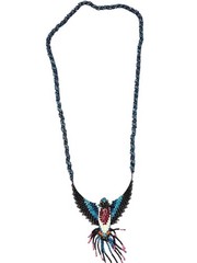 Handcrafted Bird Beaded Necklace – Intricate Statement Jewelry, Vibrant Artisan