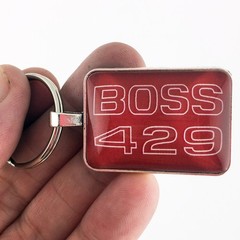 Vintage Ford Mustang BOSS 429 Red Fender Decal 1″ x 1.25 in Diameter Keychain