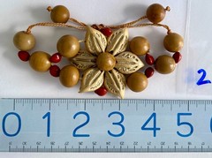 Vintage Handcrafted Seed Pod Flower Bracelet Boho Artisan