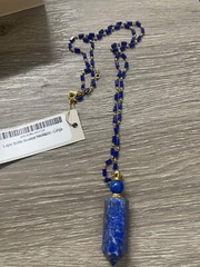 Aviva Stanoff Necklace 14K Gold Plate 14inch Blue