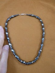(v483-c) 16″ Black Hematite Iron oxide Beads GEM bead Necklace JEWELRY Gorgeous