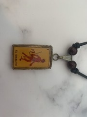 El Diablito Necklace Vintage. Cord Necklace With Beads For Adjustments