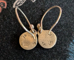 Vintage 90s Farfetched sterling earrings with brass spiral minimalist ss spiral