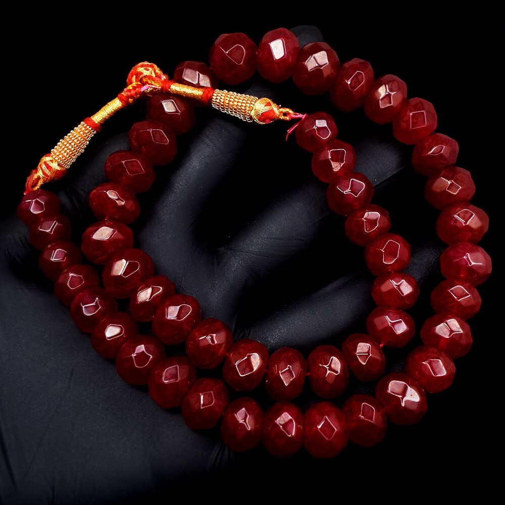Most Outstanding Faceted Red Ruby 630.00 Cts Beaded Necklace Jewelry VK 29 E611